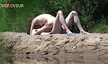 Skinny Redhead Teen Voyeur Fun On Beach River Coast