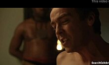 lucy lawless LESLEY-ANN BRANDT laura surrich bare huge tits in spartacus 2010-2013 milf handjob blowjob orgy