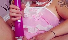 cute milf grabs vibrator teases pussy till squirting orgasm