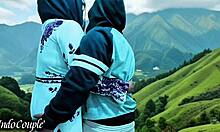Muslim hijab wife cheats on Bali trip swallows boyfriend's cum!