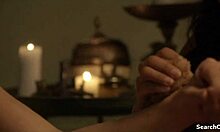 lucy lawless LESLEY-ANN BRANDT laura surrich bare huge tits in spartacus 2010-2013 milf handjob blowjob orgy