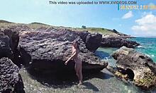 Russian Nudist Sasha Bikeyeva Dances Nude on Mallorca Beach