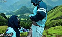 Muslim hijab wife cheats on Bali trip swallows boyfriend's cum!