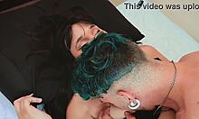Pretty teen ditches boyfriend at party for dorm room fuck with roommate