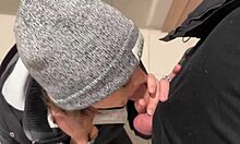Blowjob next to road so people watch our public hotel suck