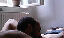 rough pounding hairy rasta girl's wet pussy cowgirl style