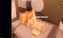 Roblox slutty blonde teen fucked hard by stepdad at beach