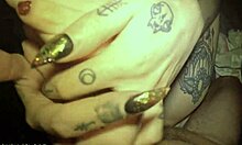Pretty Goth Pussy Takes Rough Late-Night Doggystyle Pounding