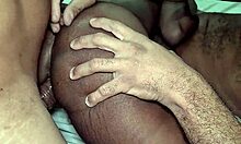 Screaming teen slut gives ass first time to two guys motel pounding!