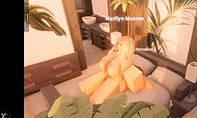 Roblox slutty blonde teen fucked hard by stepdad at beach