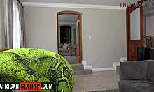 suggestive ebony teen's big tits bounce in rough tourist doggystyle slam