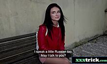 That hot Russian babe fucks outdoors just for cash, damn!