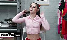 ohh from shoplifting to strippin naked in the gym... daisy gets fucked by fitness coach nicky