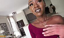 Tiny Black 18yo Cutie Shy At First, Wild Rough Pussy Pound In Casting