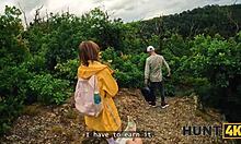 Naked Stranger's Nice Boobs in Forest? Hunt4k Pounds Her Pussy Hard!