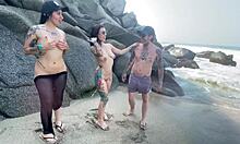 imagine joining our hot latina threesome on nudist beach with rough doggystyle riding?