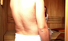 damn it got hot fast in sauna stranger fucks me deep and creampies