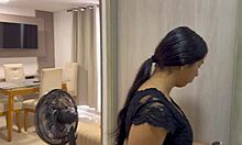 sharing hotel room with stepsis leads to pounding her huge ass and cumming on those big natural tits
