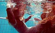 diana and simonna, you stunning pool teens, strip those bikinis off now