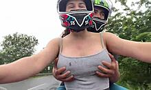 stepmom picks me from uni to flash big natural tits dirty talk outdoor