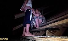 Late night beach couple tries public oral and licking adventure