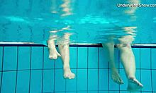 diana and simonna, you stunning pool teens, strip those bikinis off now