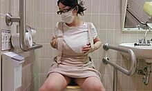 【super excited no panties wife soaks her pussy masturbating in store toilet selfie】