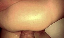 blonde student slut takes anal creampie quickie pov closeup cumshot