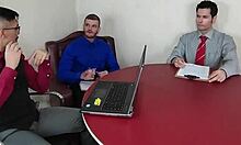 office sluts go crazy with bbc double penetration anal banging cumshots and whore facials