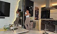 sexy stepmom salome gil catches me spying then begs cum on tits doggystyle