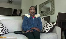 Tiny Black 18yo Cutie Shy At First, Wild Rough Pussy Pound In Casting