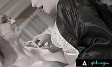 Kenzie taylor stacks curves on gal ritchie's pussy in hot 69 scissoring