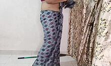 stepsis sucks hidden bro cock behind curtain then gets fucked hot hindi audio