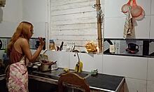 Lonely wife cooks lunch but offers body to satisfy hunger