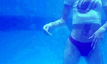 Wet Ashley Rose drowns in poolside passion and submissive bliss