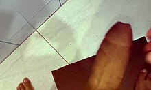 Cuckold husband jerks off watching close-up, moans loud in Portuguese