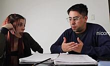 fucking my hot new english teacher doggystyle in parents house cum inside