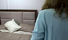 stepmom pulls jeans down masturbates to stepson's hard cock
