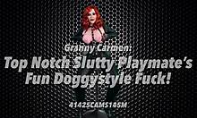 granny carmen bends over for top slutty doggystyle dildo pounding fun