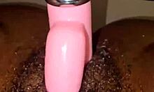 Squirting all over from that creamy ebony pussy fun!