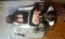 homemade wife strapon pegs submissive hubby deep