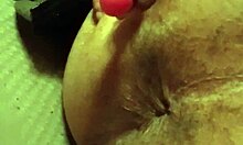 chubby anal slut orgasms solo with buttplug dildo and vibrator