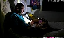stepdaughter begs for daddy dick to make her sleepy tonight!