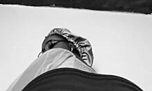 i run this black owned business but my hairy pussy gets so wet solo masturbating on bed in panties...