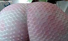 dawnskye1962 models leggings rips clothes sits on jerry's face wet pussy