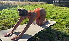 outdoor yoga tempts teen into public mouth reward