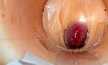 close-up camera inside tight pussy explodes with huge cumshot