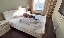 woke up stepmom in stockings n that nice ass with my cock then fucked n creampied her 😈🍑💦