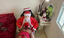Christmas Night Latina Beauty Takes Huge Cock Outdoors