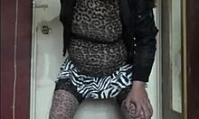 Shy Bisexual Crossdresser Mark Poses in Heels Stockings and Homemade Outfits